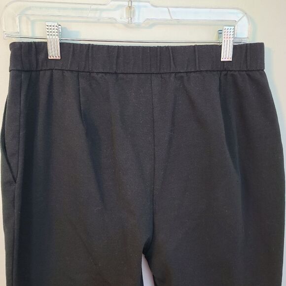 Eileen Fisher Organic Cotton Blend Black Women PM Stretch Capri front pockets - Picture 5 of 9